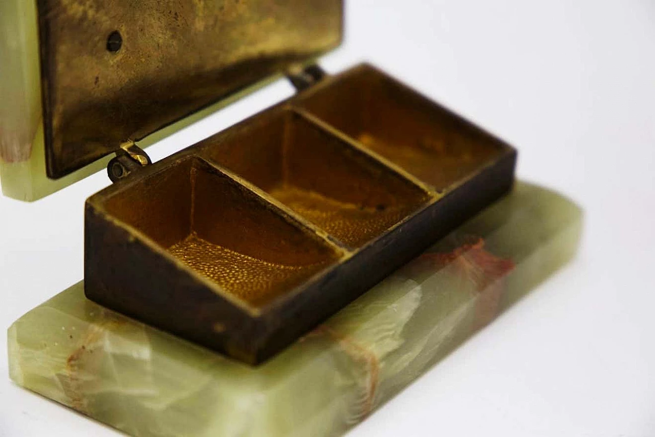 Parchment and brass pillbox, 1950s 5