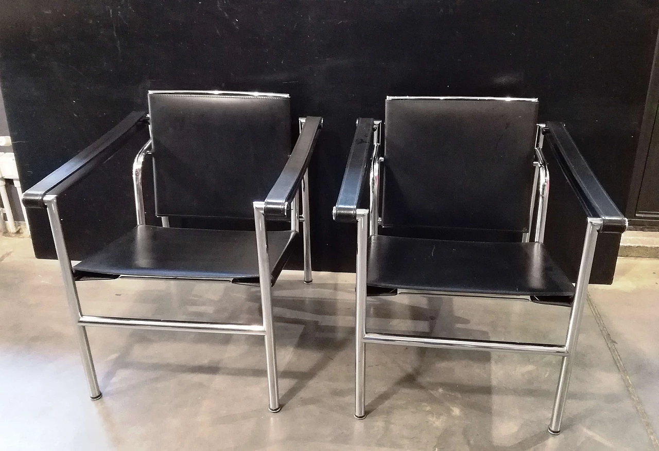 Pair of Bauhaus style armchairs for Alivar, 1990s 2