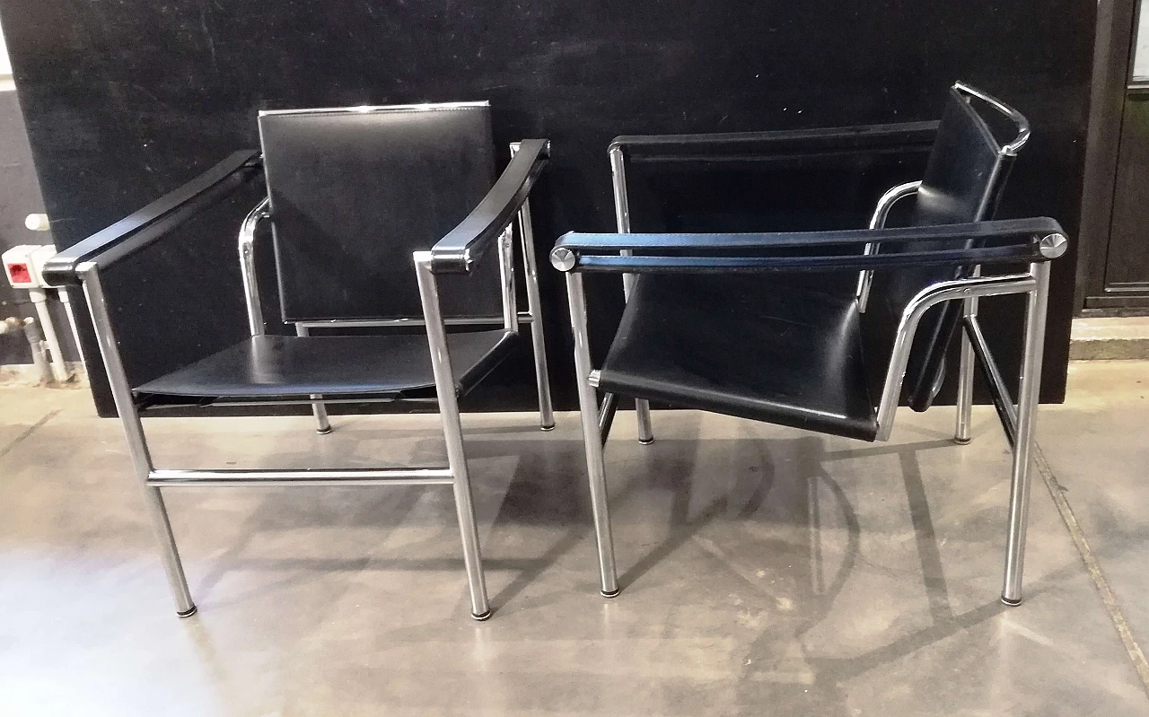 Pair of Bauhaus style armchairs for Alivar, 1990s 4
