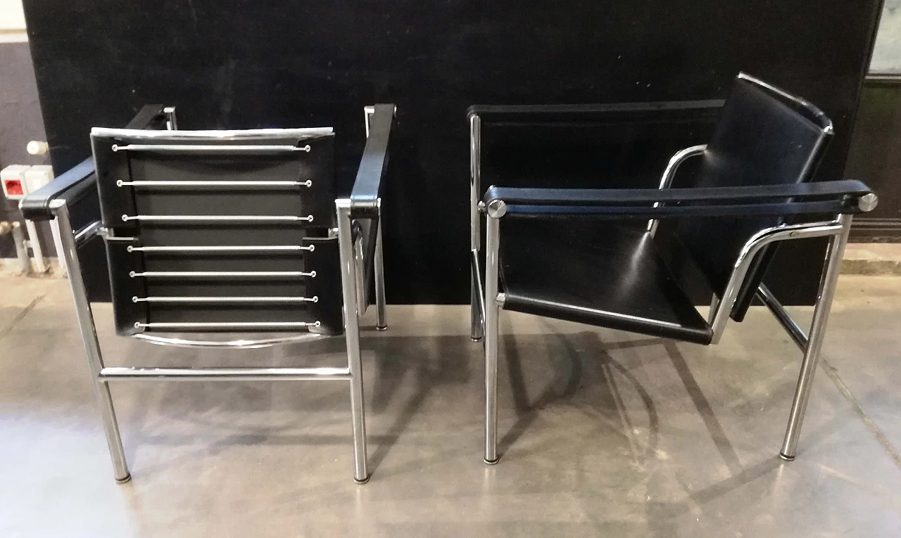 Pair of Bauhaus style armchairs for Alivar, 1990s 5