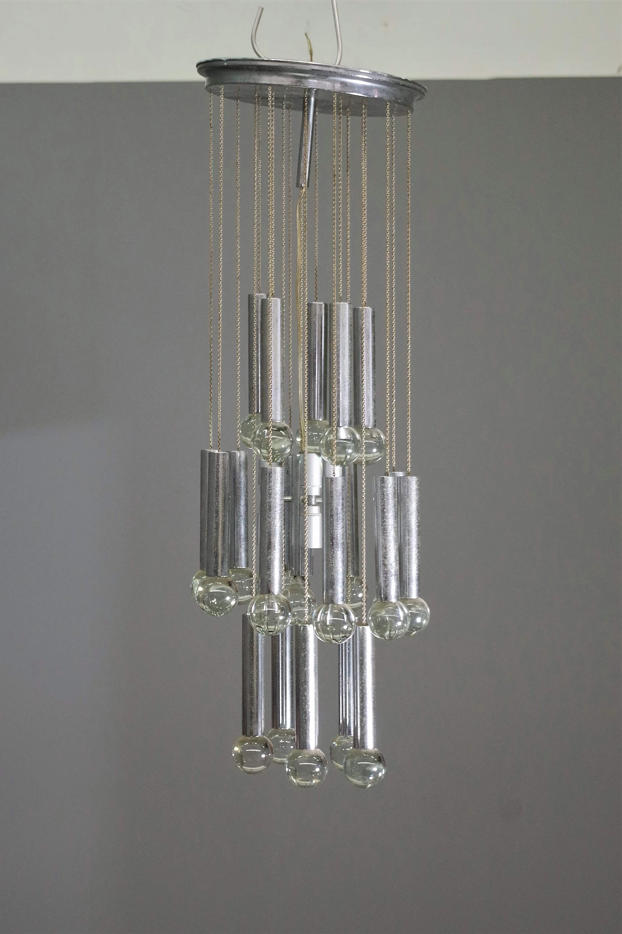 Gaetano Sciolari hanging chandelier, 1970s 2