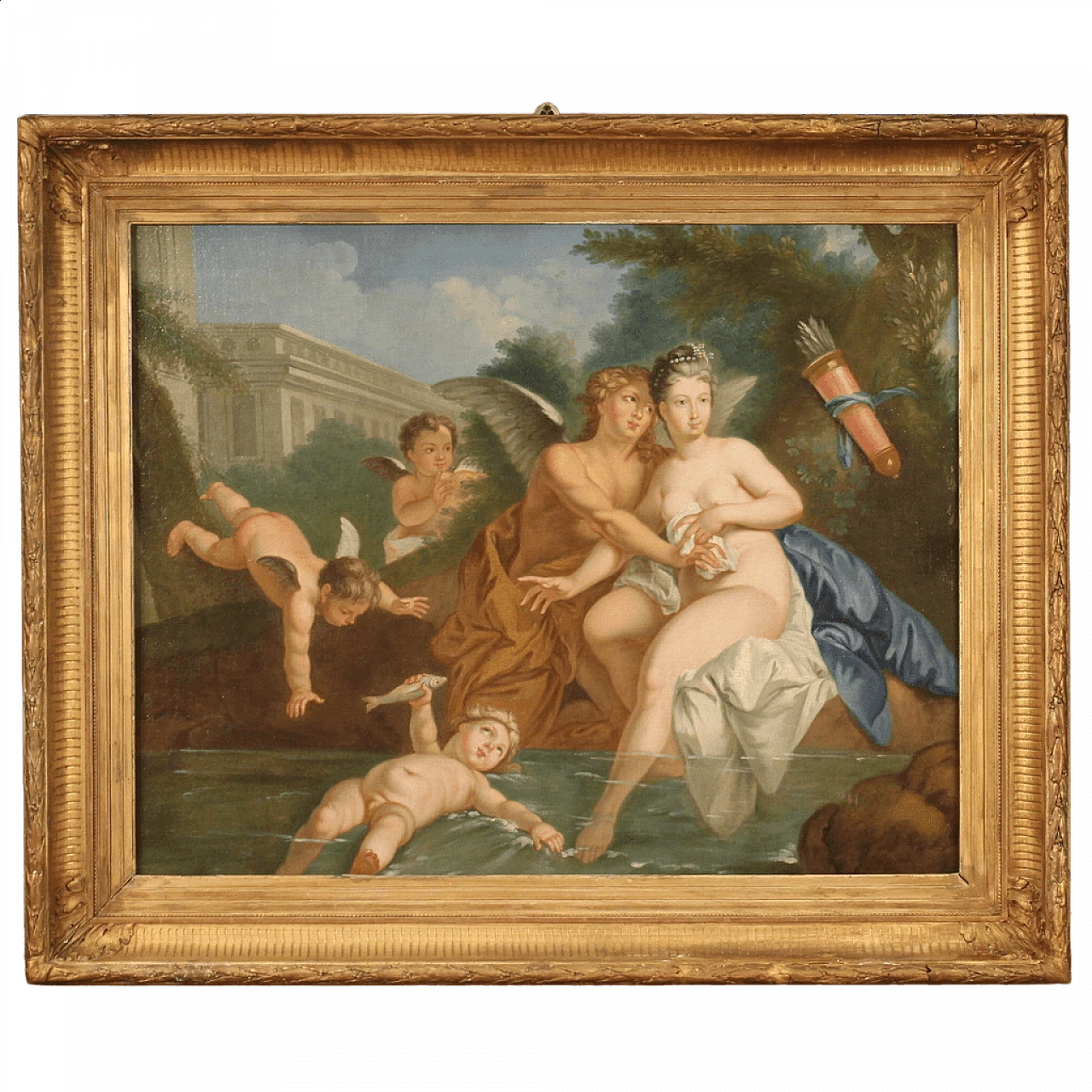 Dipinto mitologico Amore e Psiche, '700 16