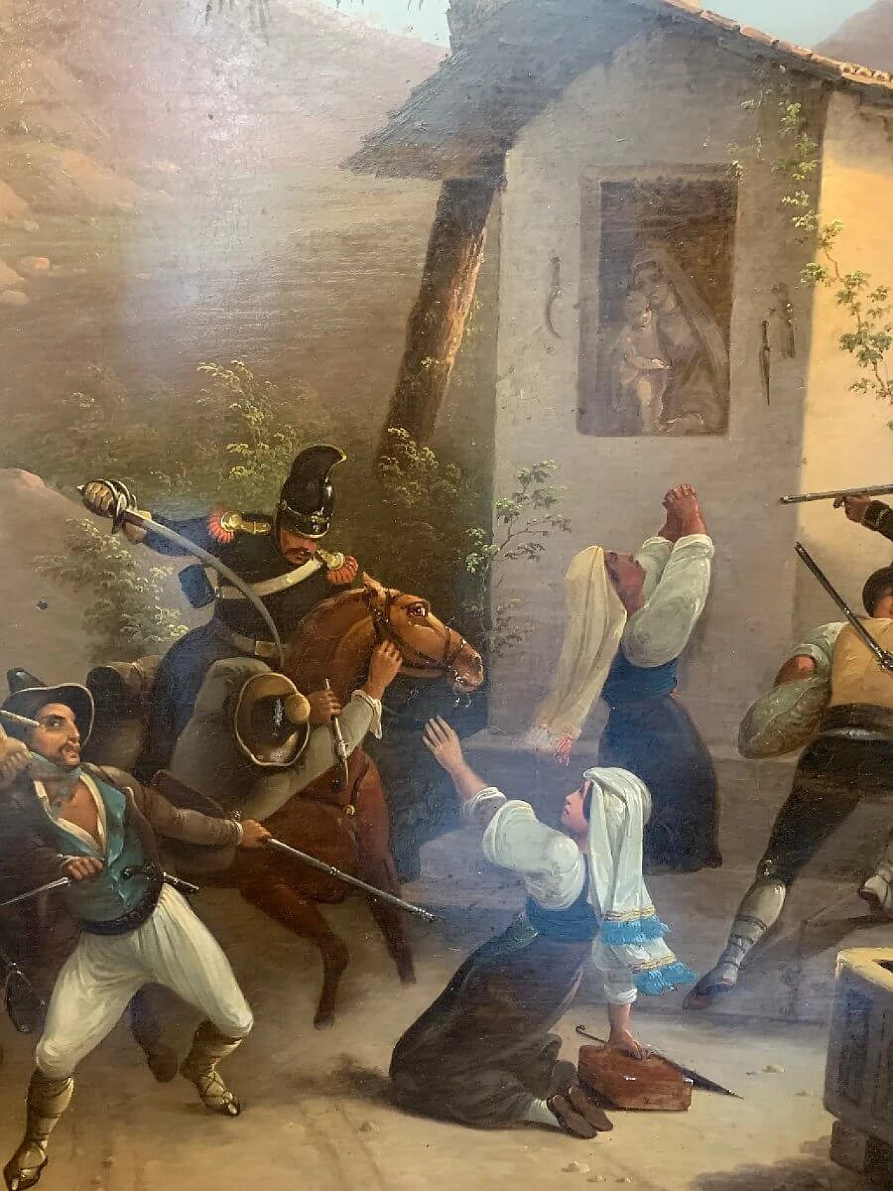 Fighting with brigands in the Roman countryside, 19th century 2