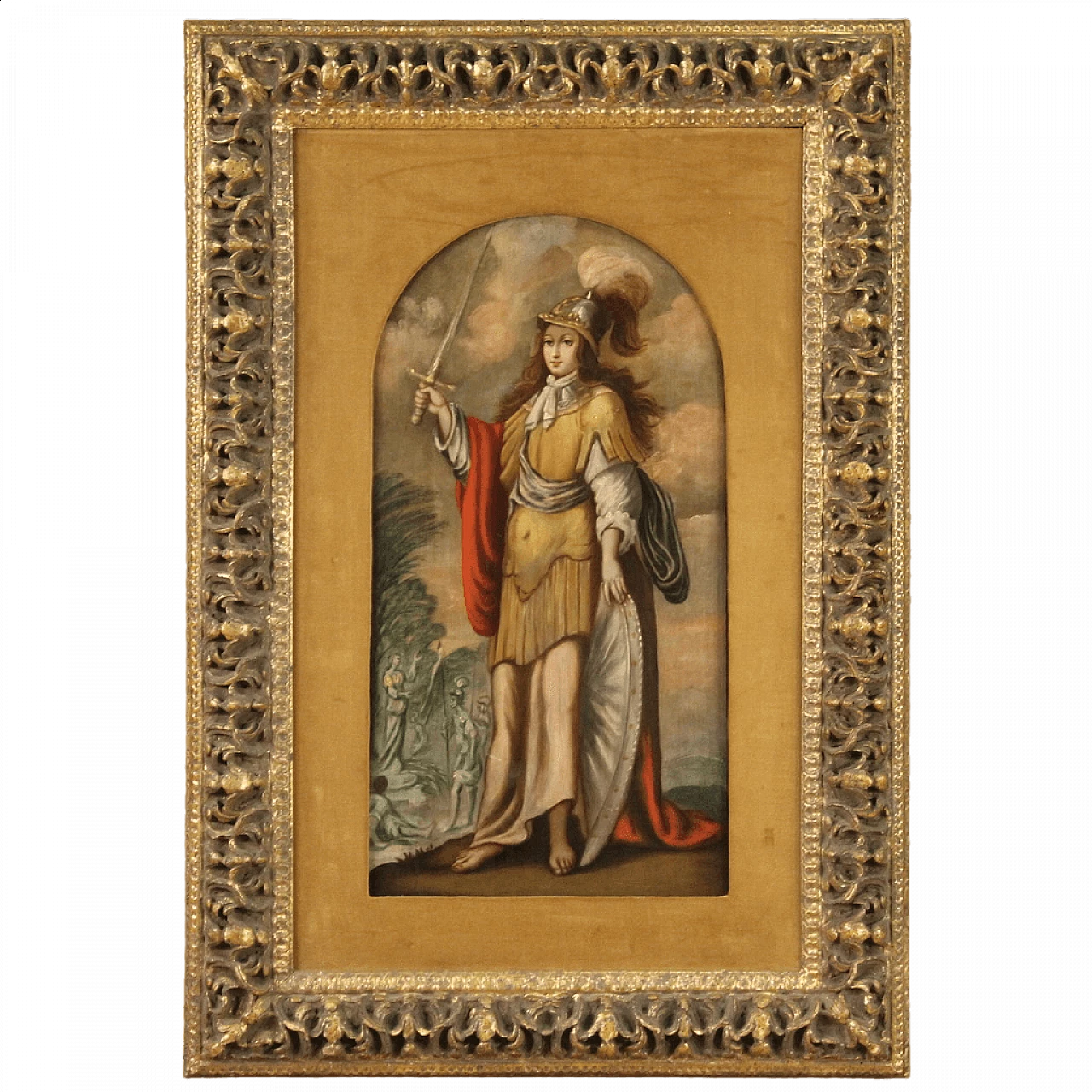 La femme forte Déborah, dipinto francese olio su tavola, '600 16