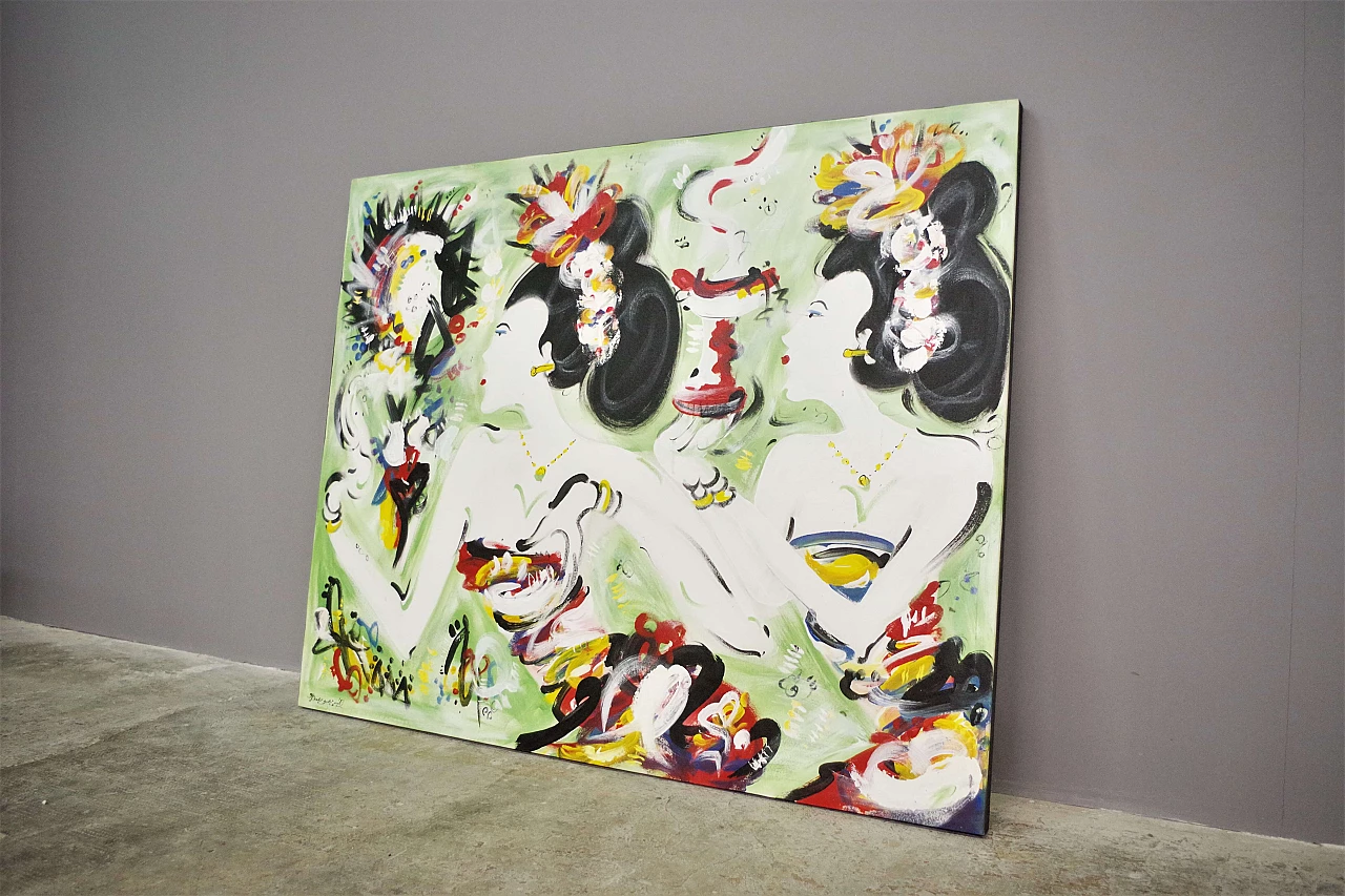 Japanese painting of geishas 4