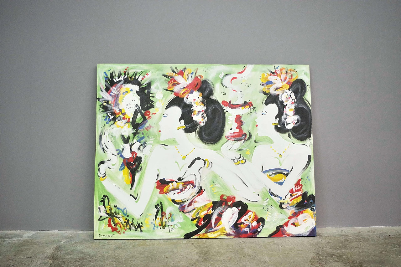 Japanese painting of geishas 5