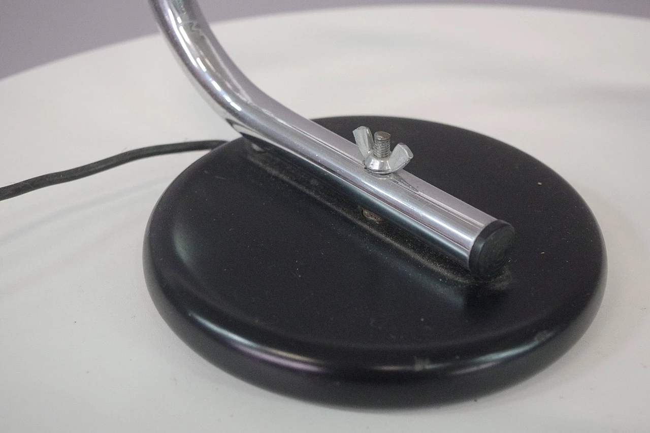Lampada da tavolo in metallo e plastica nera, anni '70 7