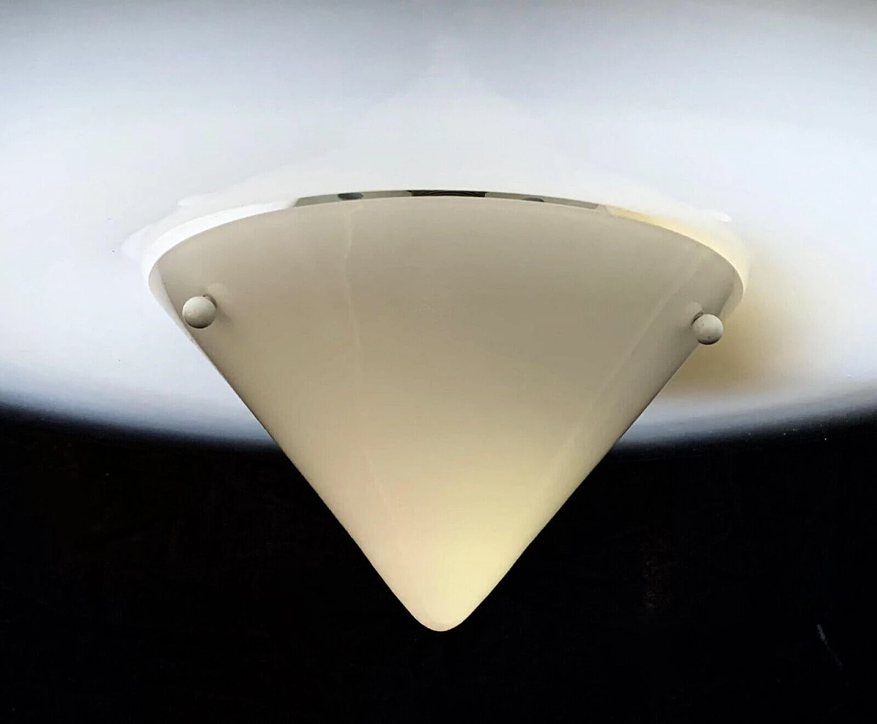 Lampadario in vetro di Murano disco, anni '70 5