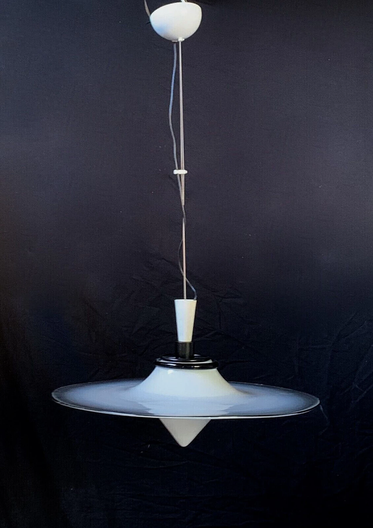 Lampadario in vetro di Murano disco, anni '70 7