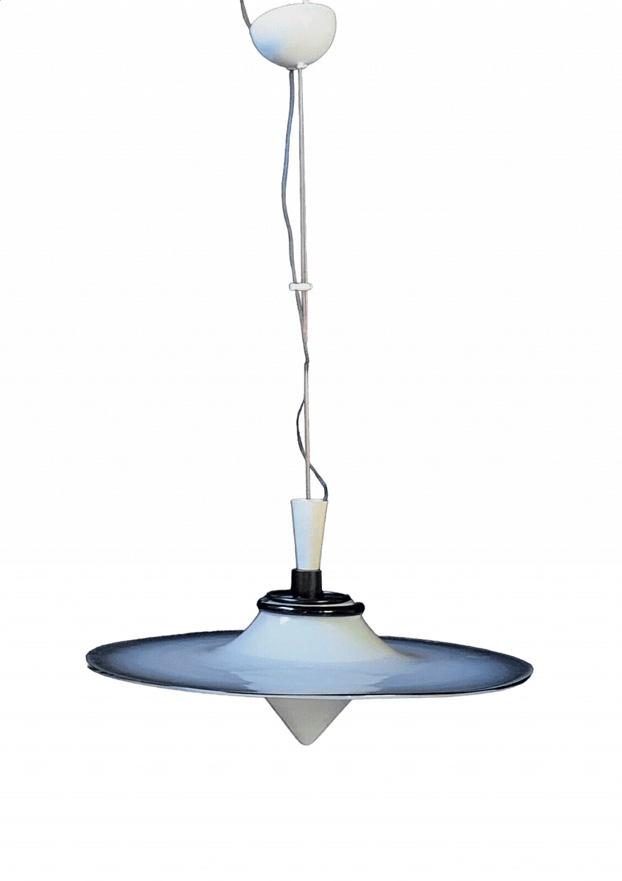 Lampadario in vetro di Murano disco, anni '70 8