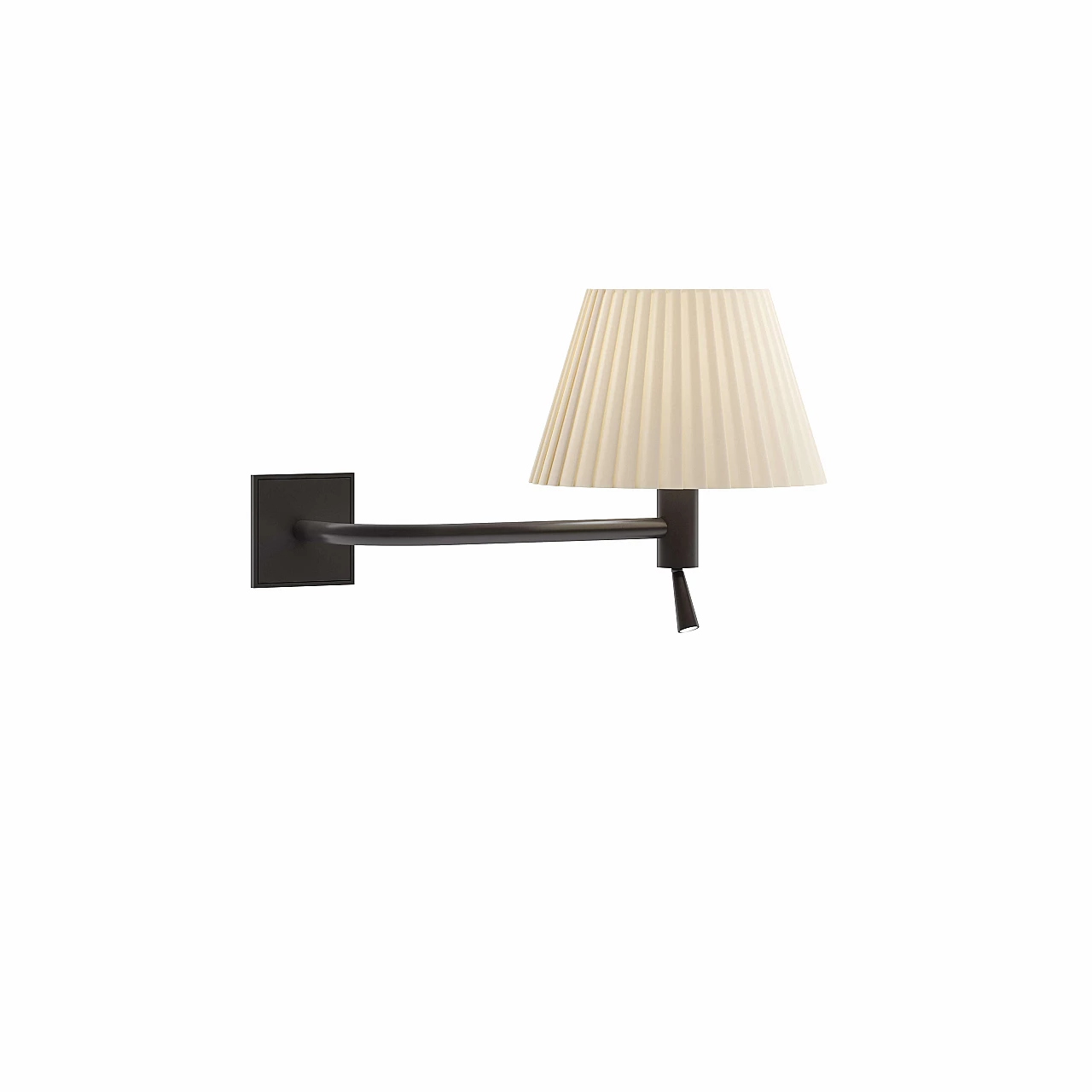 Christie E17 wall lamp in acrylic and pleated fabric 5