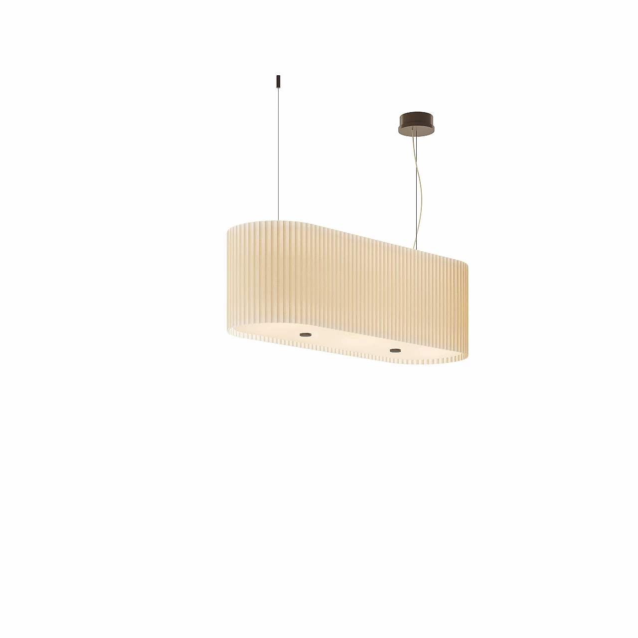 Catherine E4 ceiling lamp with pleated shade, 2000s 2