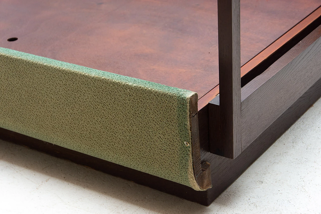 Art Deco sofa bed in dark stained oak, 1950s 15