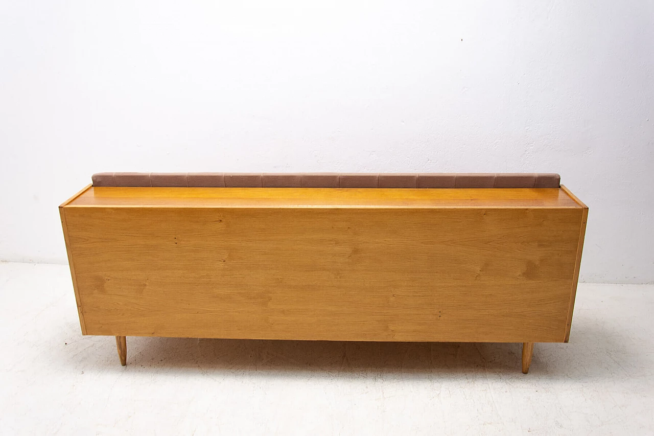 Czechoslovakian ash and fabric sofa bed, 1960s 11