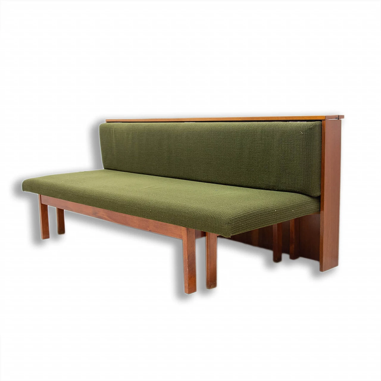 Divano letto pieghevole in faggio, anni '60 1