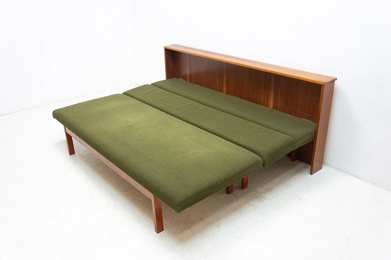 Divano letto pieghevole in faggio, anni '60 9