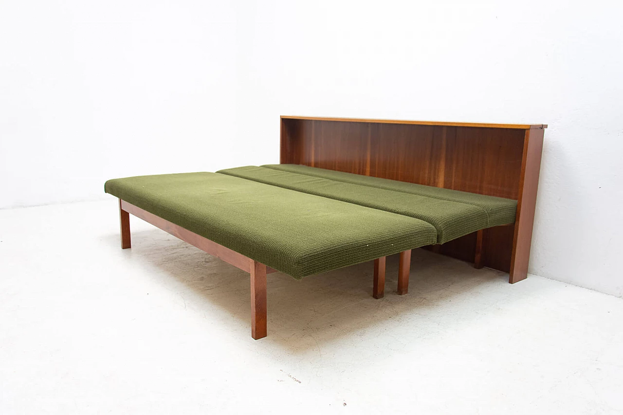 Divano letto pieghevole in faggio, anni '60 10