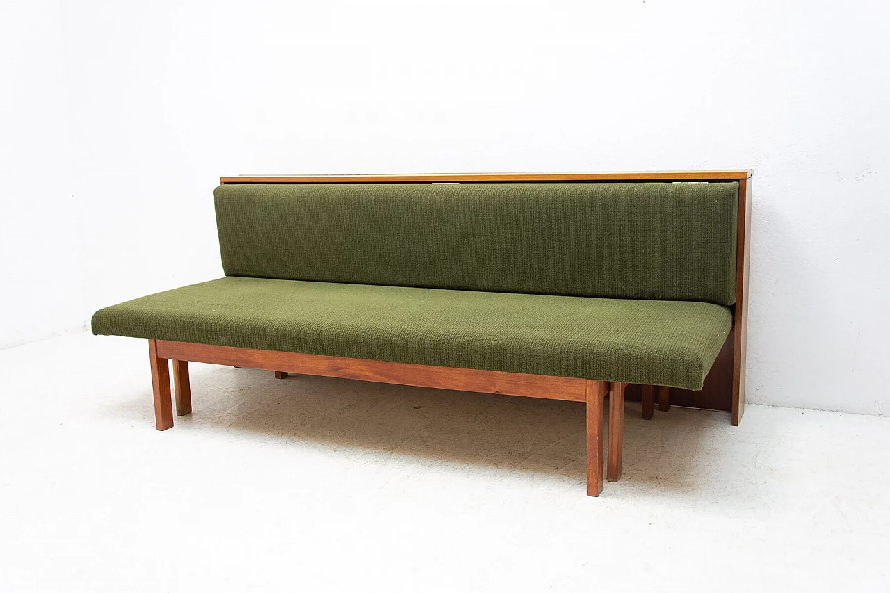 Divano letto pieghevole in faggio, anni '60 14