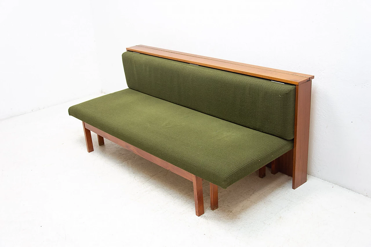 Divano letto pieghevole in faggio, anni '60 15
