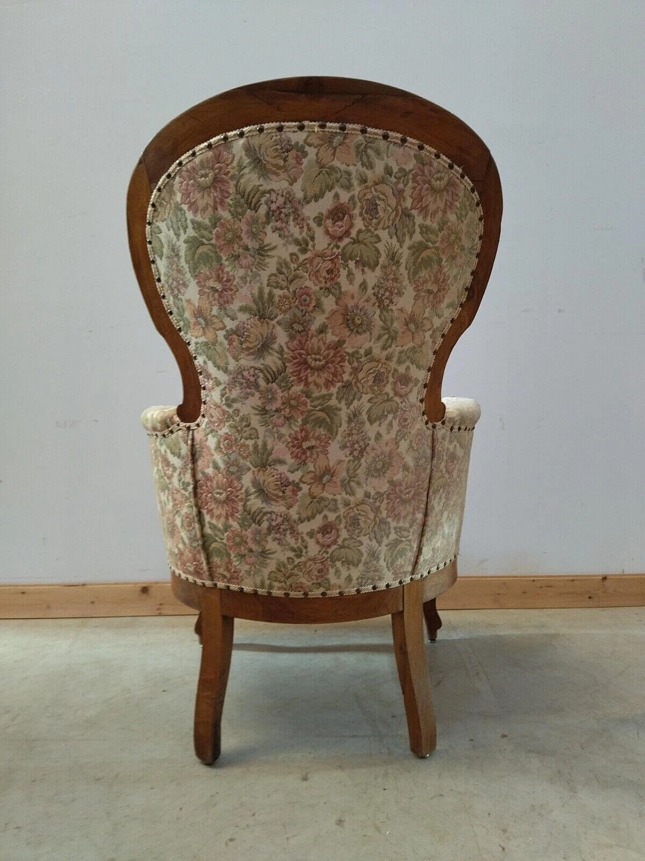 Louis Philippe armchair in solid walnut, mid-19th century 10