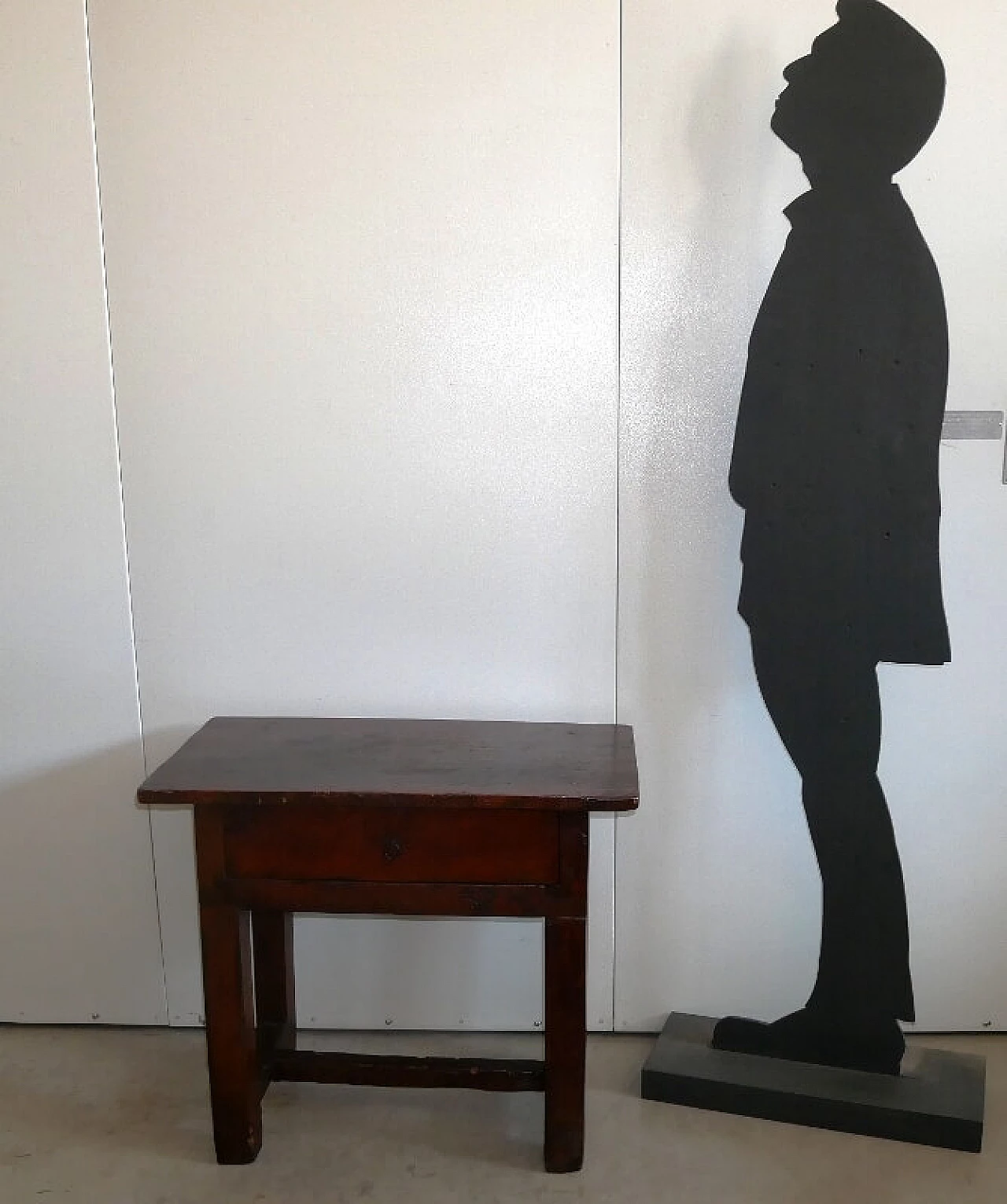 Solid walnut side table with drawer, late 19th century 2