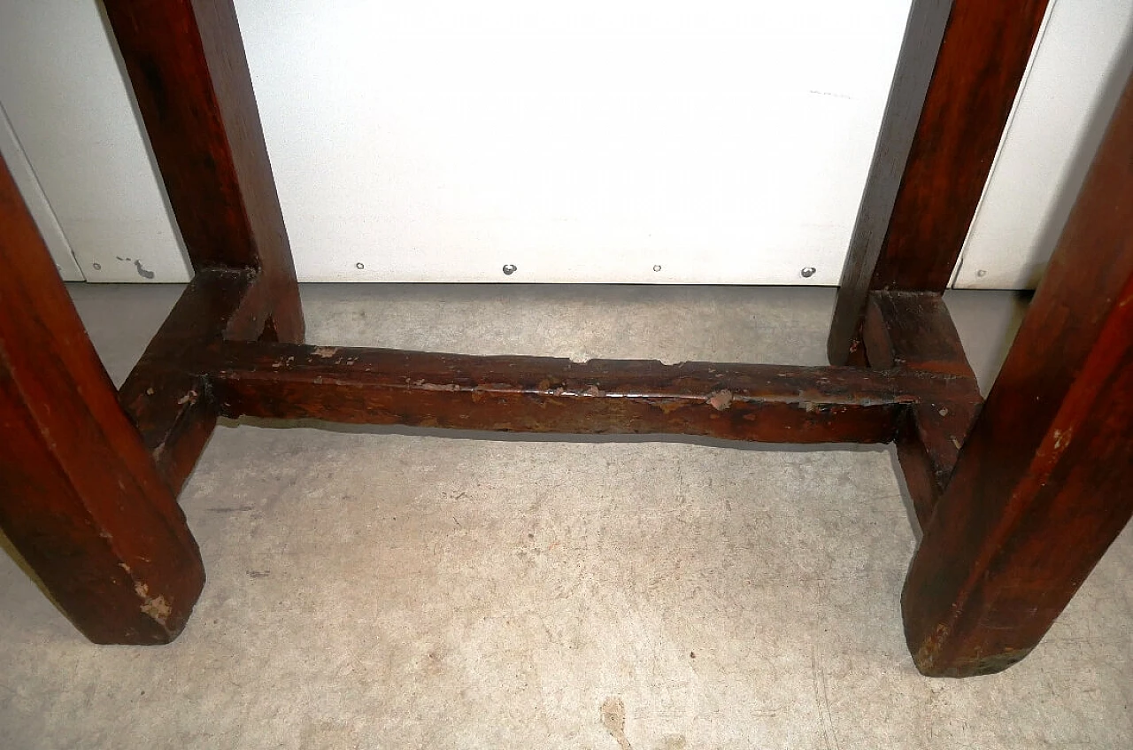 Solid walnut side table with drawer, late 19th century 8