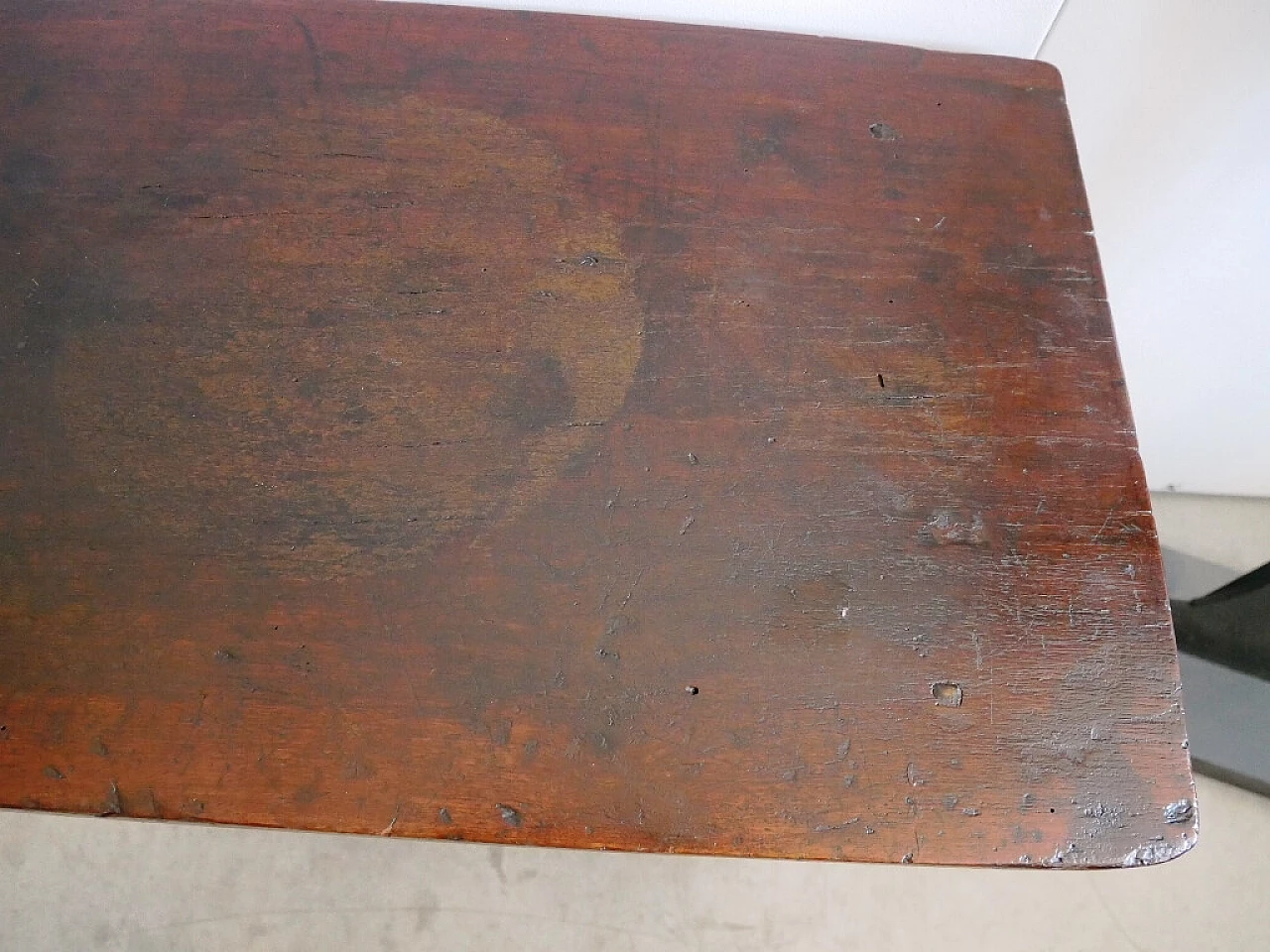 Solid walnut side table with drawer, late 19th century 9