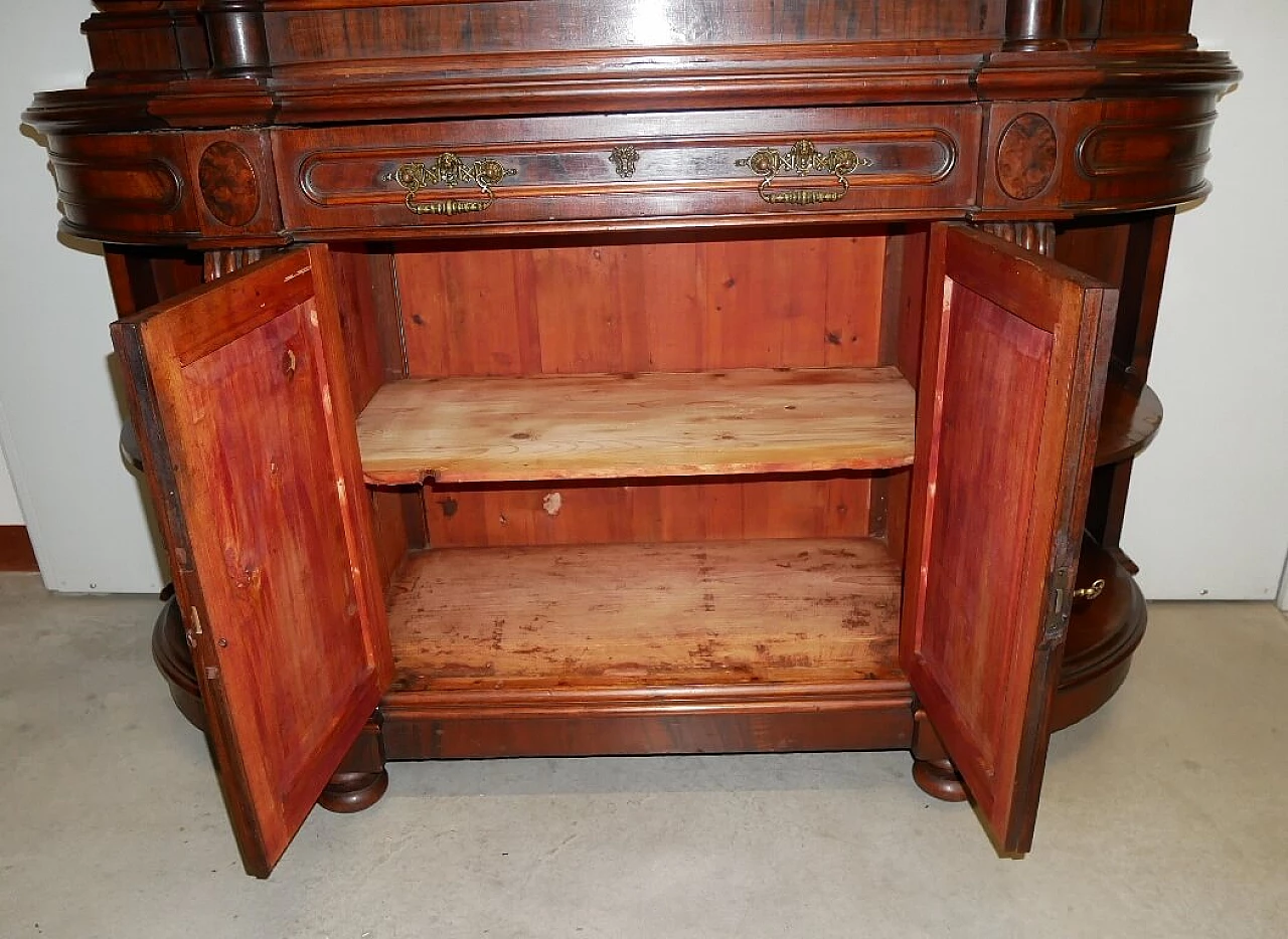 Solid walnut sideboard with showcase, 19th century 5