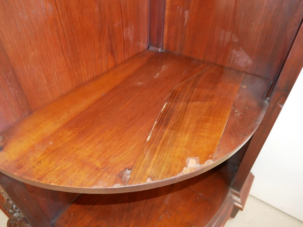 Solid walnut sideboard with showcase, 19th century 10