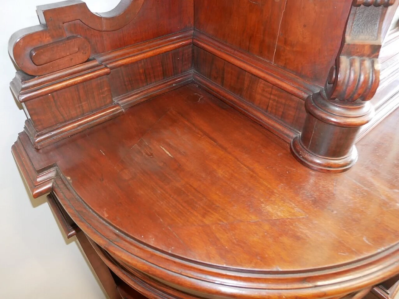 Solid walnut sideboard with showcase, 19th century 11