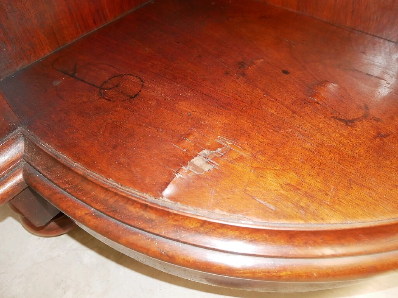 Solid walnut sideboard with showcase, 19th century 12