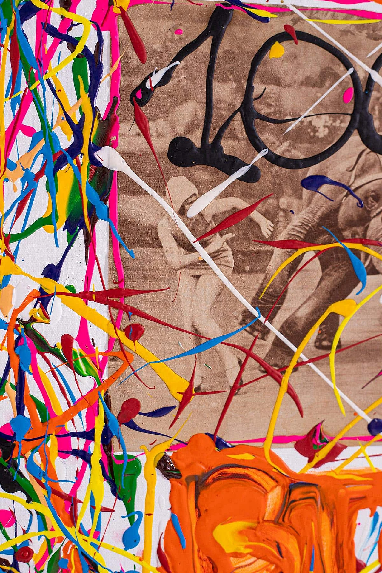 Bomberbax, Pittura ispirata a Cryptoart, tecnica mista su tela, 2021 4