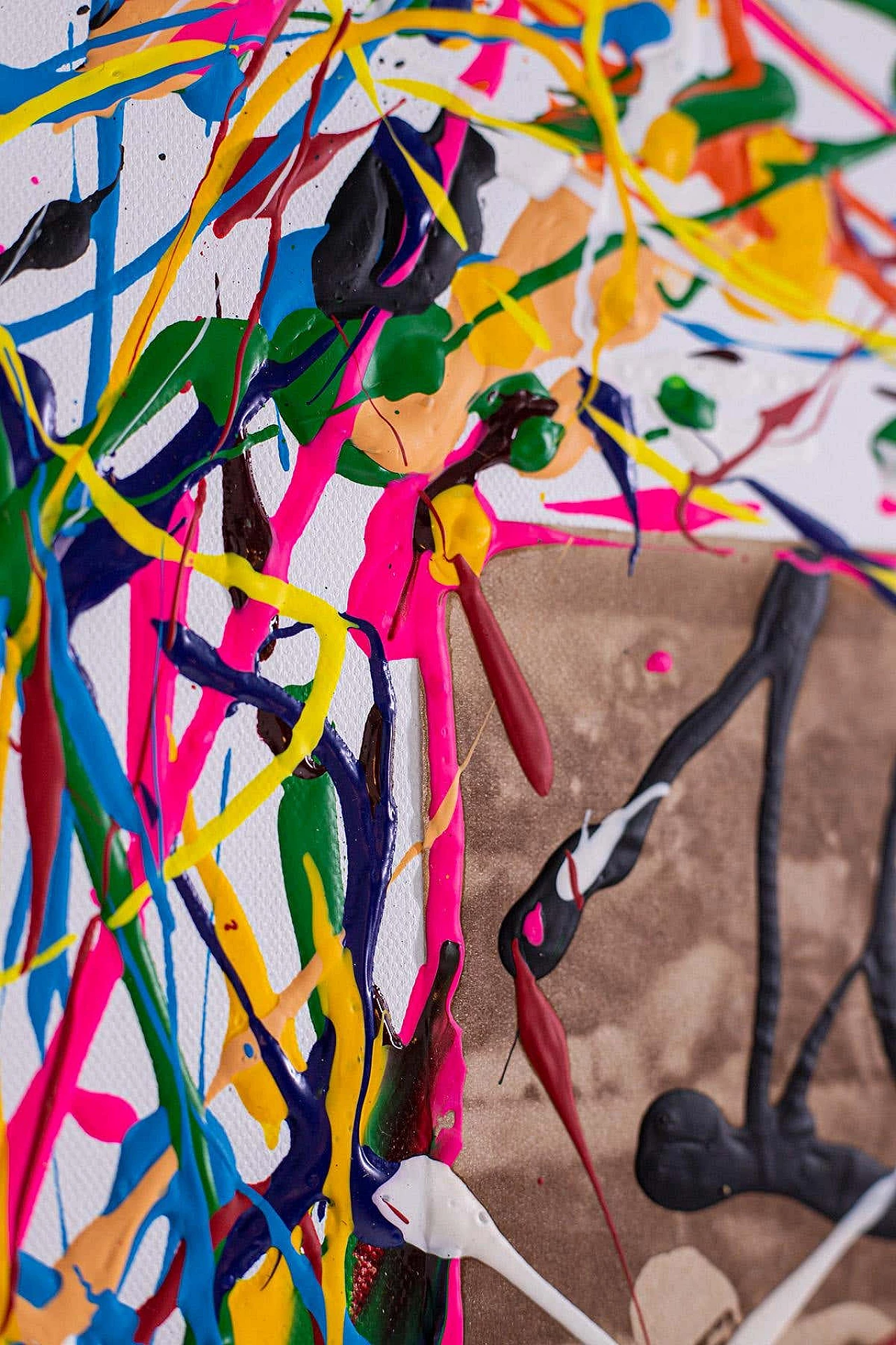 Bomberbax, Pittura ispirata a Cryptoart, tecnica mista su tela, 2021 5