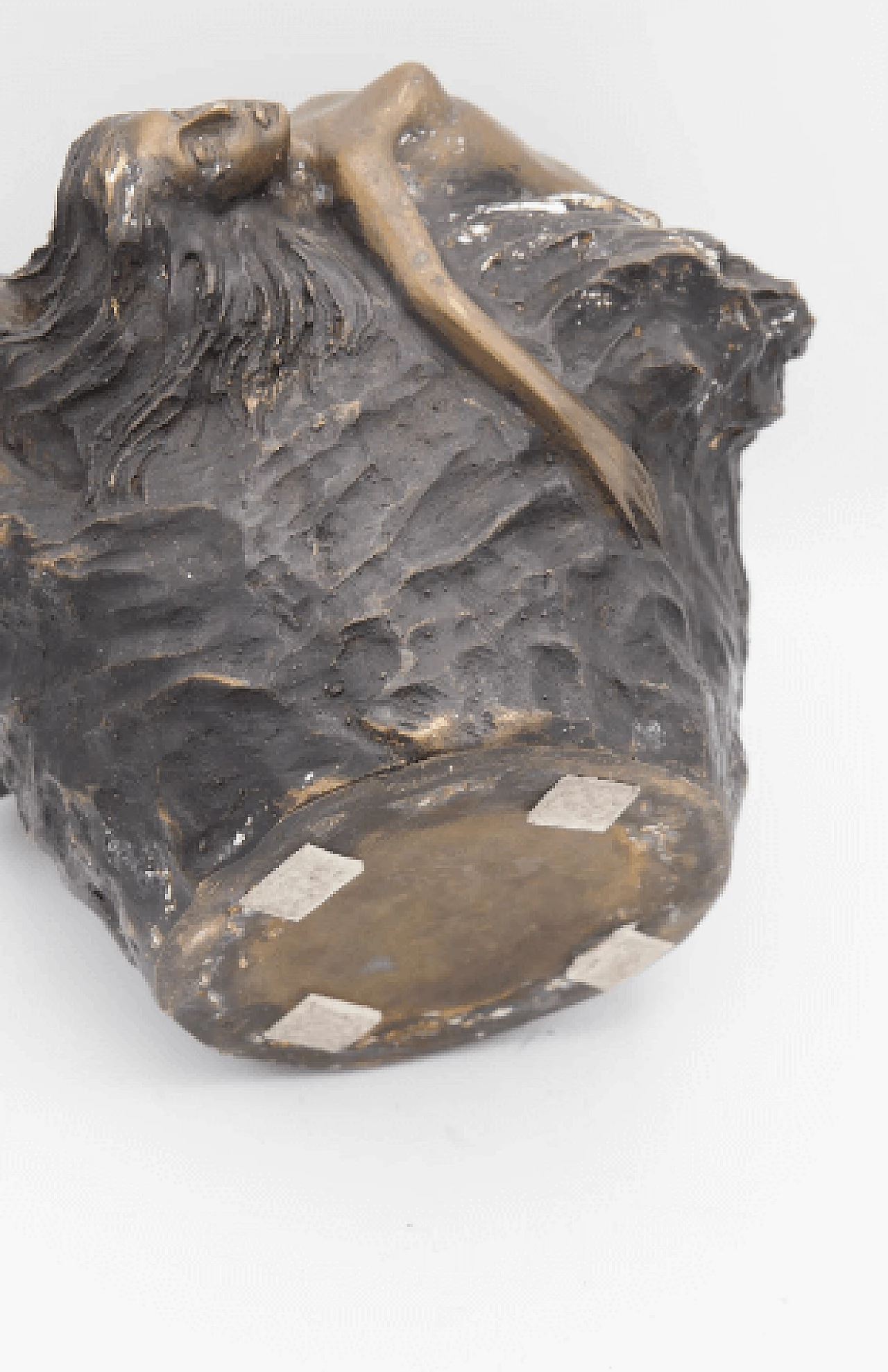 Vaso Art Nouveau in bronzo con coppia di nudi femminili, inizio '900 8