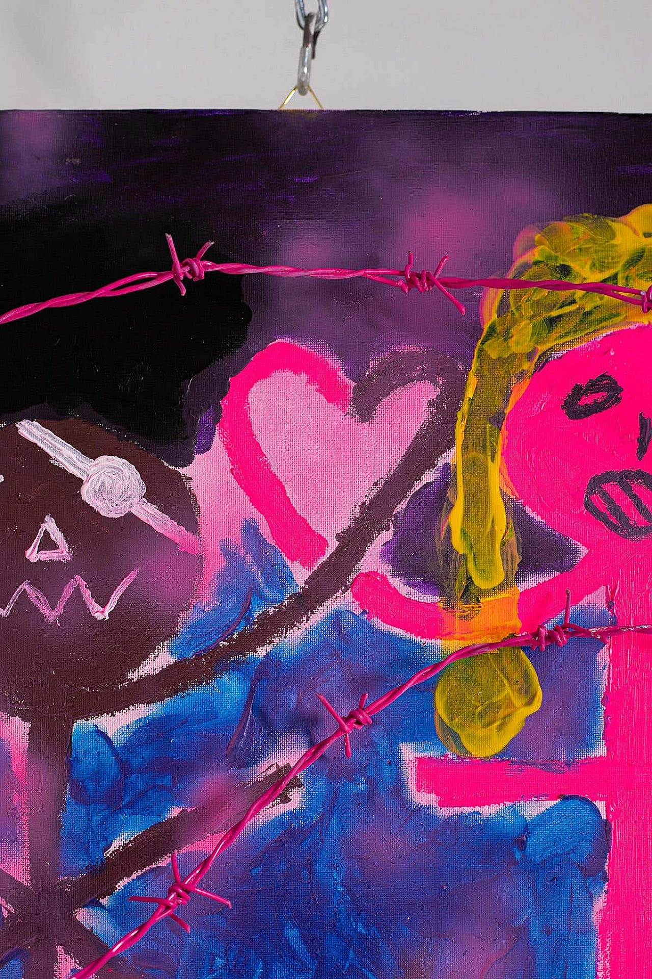 Bomberbax, Amore impossibile, pittura astratta mista acrilica su tela, 2021 7
