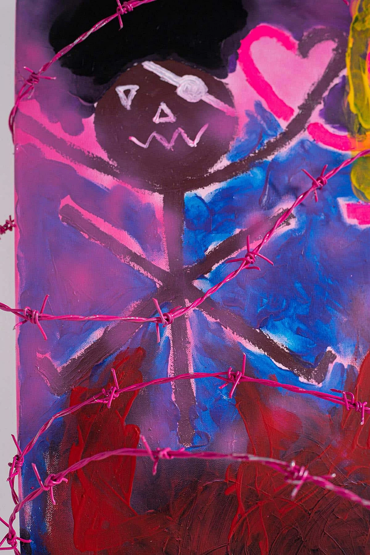 Bomberbax, Amore impossibile, pittura astratta mista acrilica su tela, 2021 11
