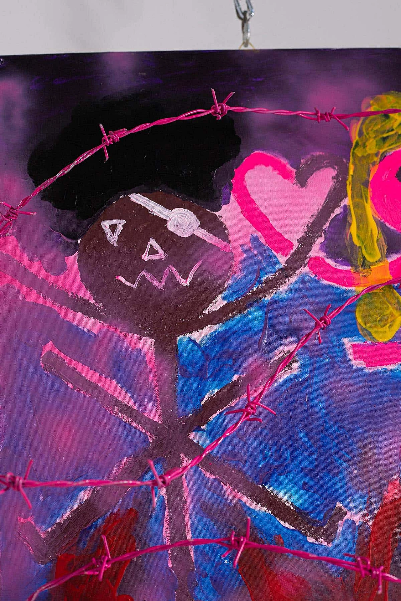 Bomberbax, Amore impossibile, pittura astratta mista acrilica su tela, 2021 12