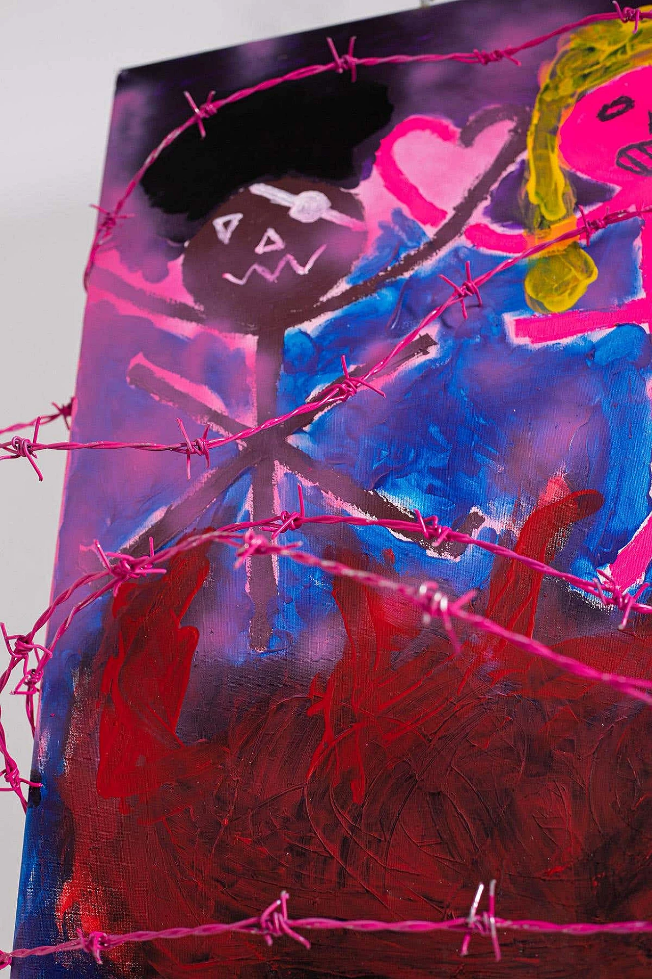 Bomberbax, Amore impossibile, pittura astratta mista acrilica su tela, 2021 15