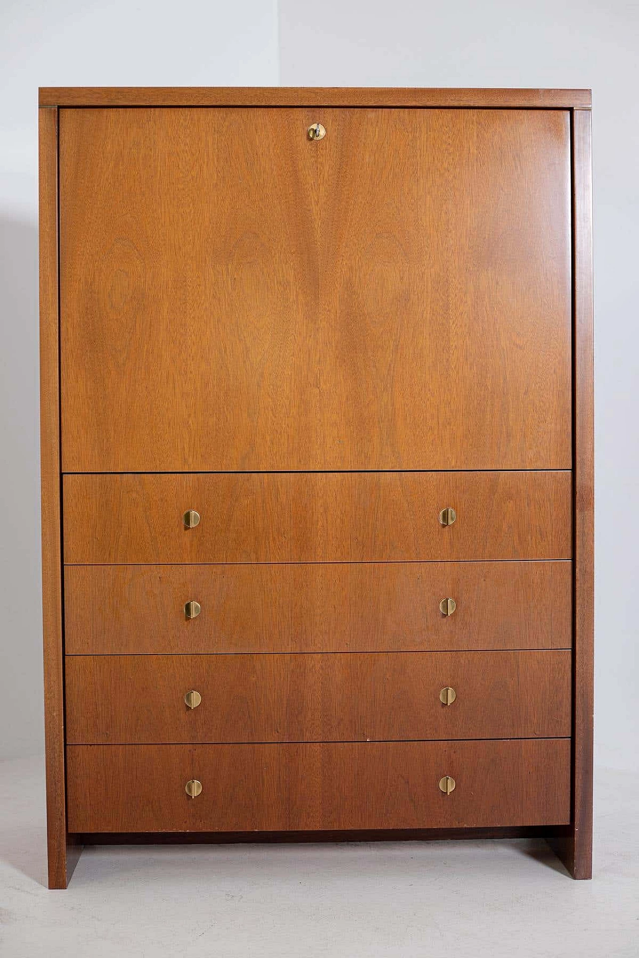 Wooden secretaire with flap by Pierre Balmain, 1980s 4