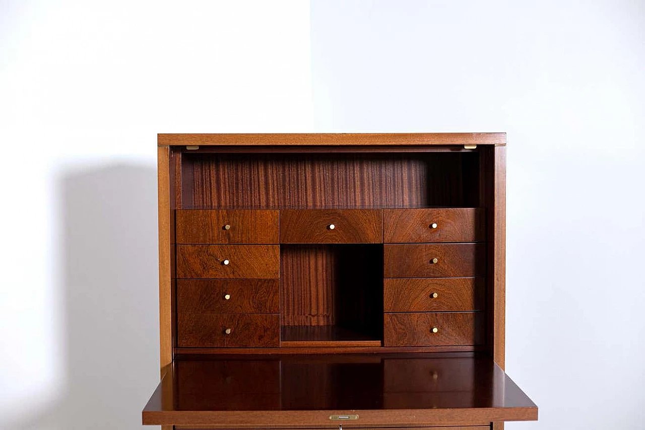 Wooden secretaire with flap by Pierre Balmain, 1980s 6
