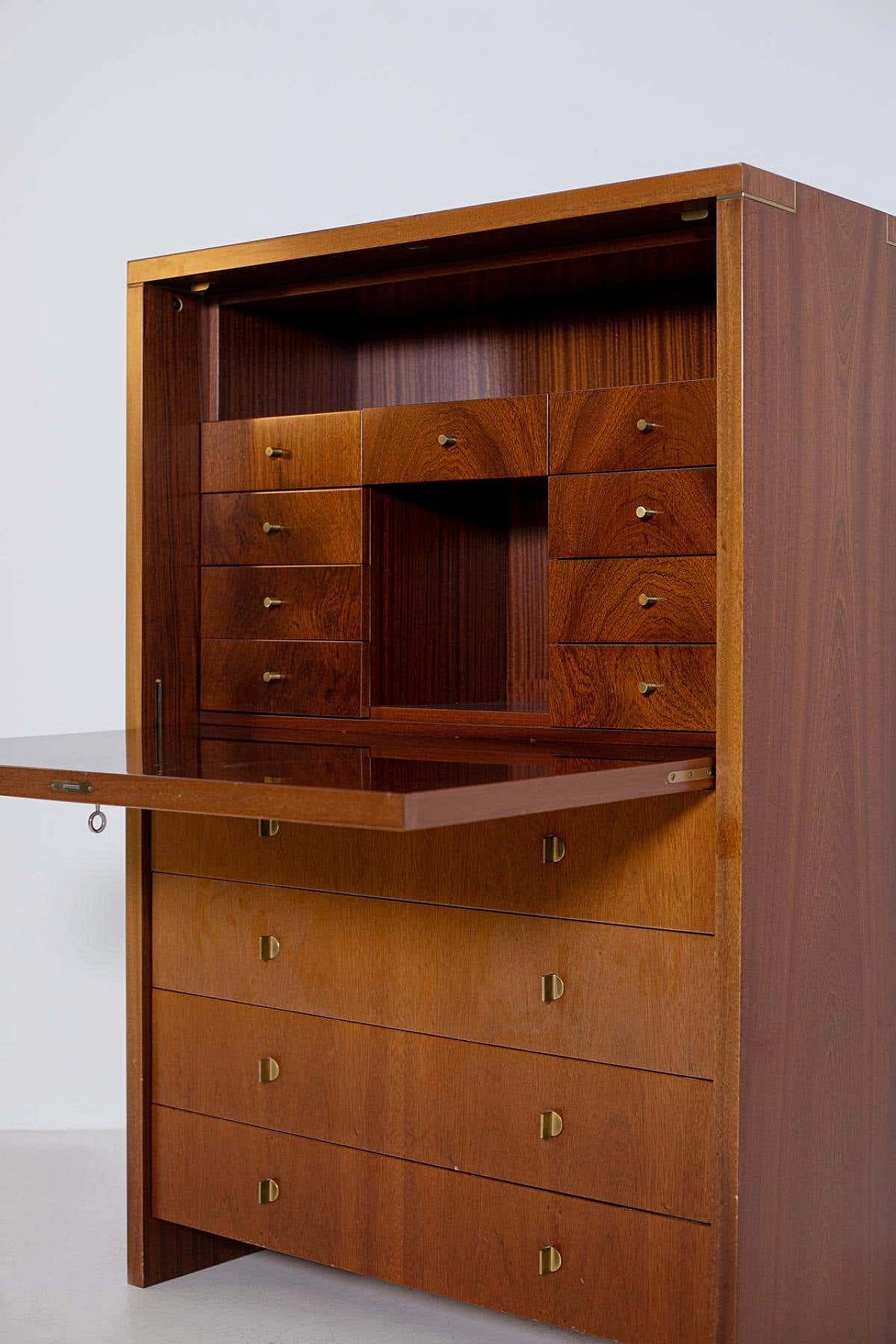 Wooden secretaire with flap by Pierre Balmain, 1980s 9