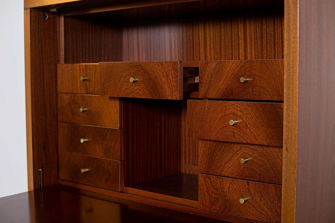 Wooden secretaire with flap by Pierre Balmain, 1980s 11