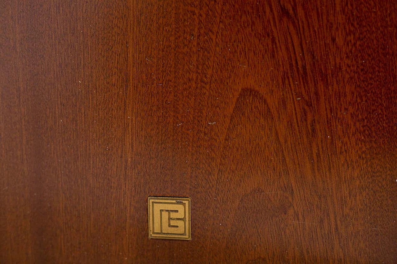 Wooden secretaire with flap by Pierre Balmain, 1980s 16