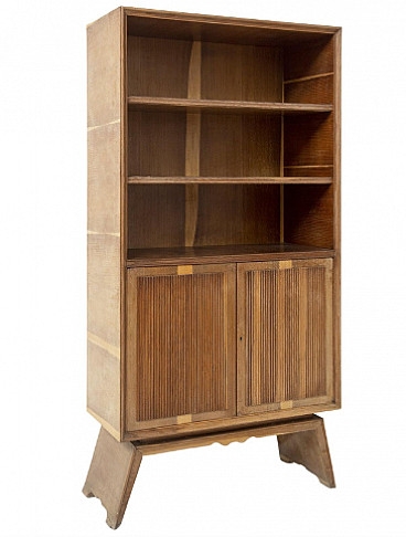 Bookcase in bleached walnut by Paolo Buffa, 1950s