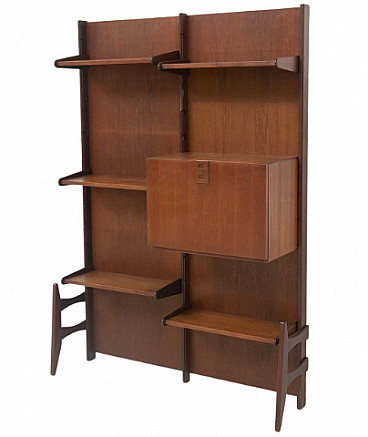 Wood bookcase by Fratelli Proserpio, 1950s