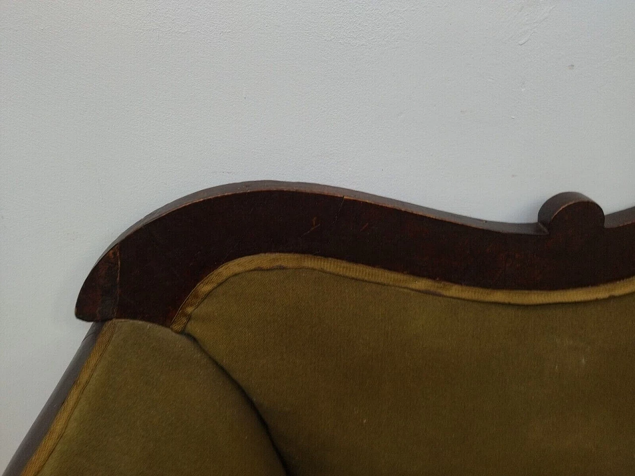 Charles X solid walnut sofa, first half of the 19th century 6