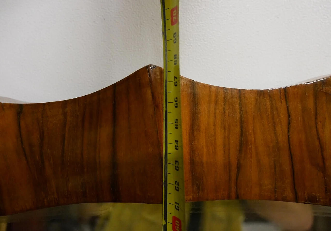 Specchiera in noce con cornice sagomata, anni '30 6