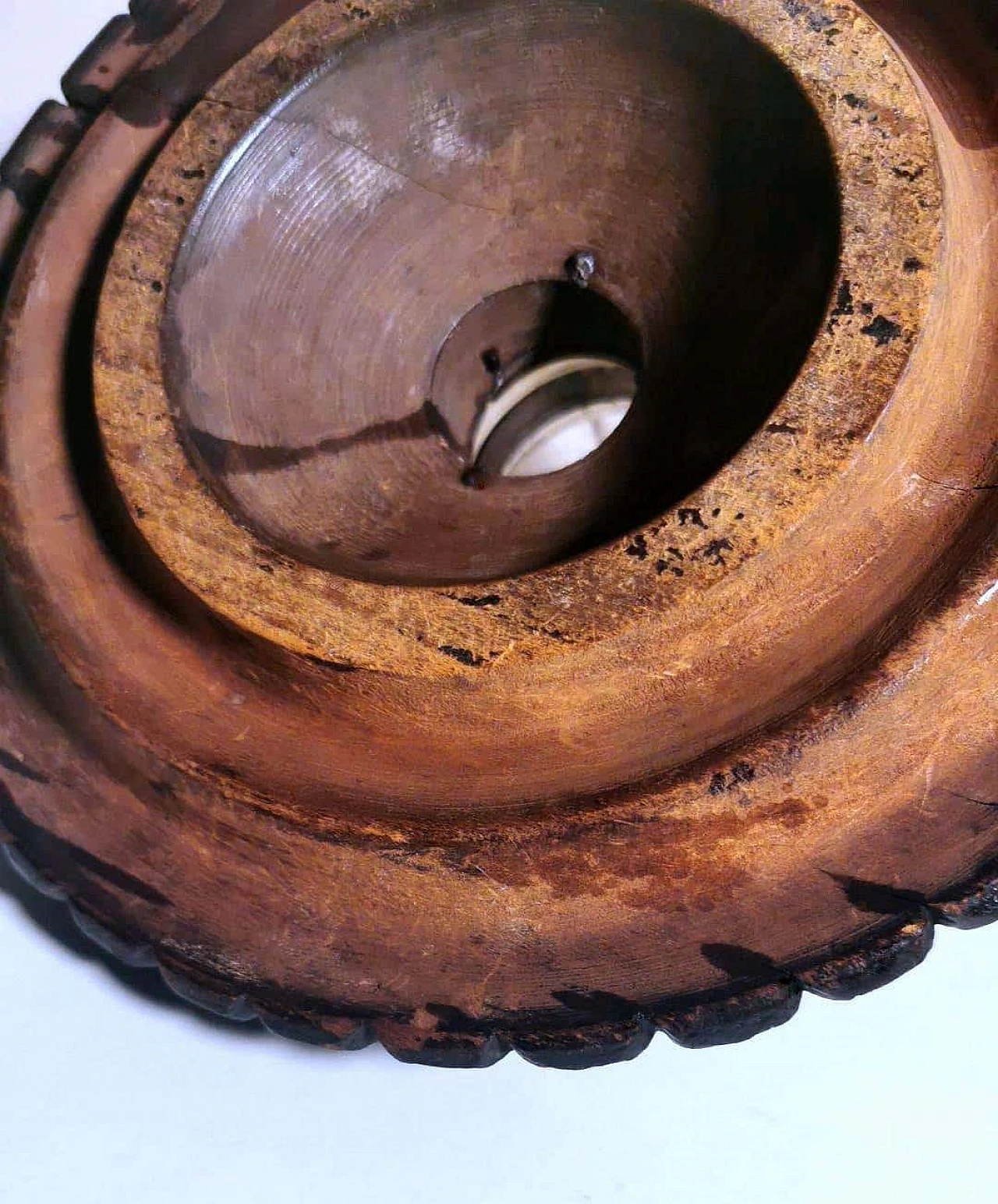 Calamaio in ottone, cristallo e legno in stile Napoleone III, fine '800 14