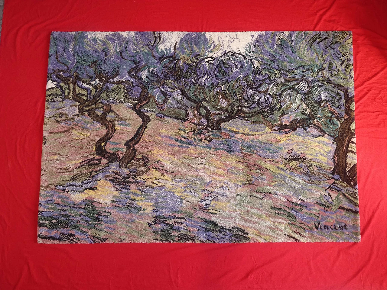 Rug with the Olive Trees by Vincent Van Gogh by Ege Axminster A/S, 1990s 1