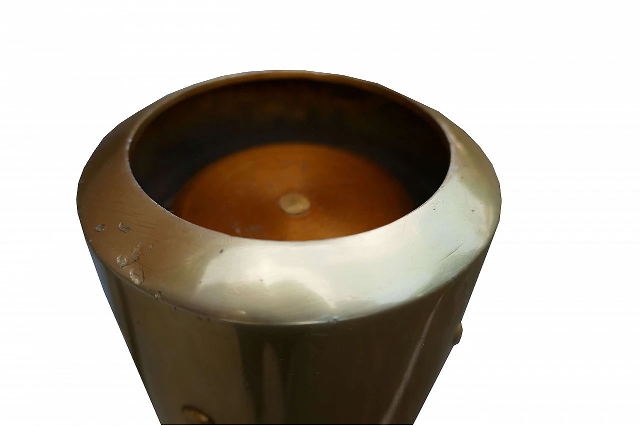 Gilded metal standing ashtray, 1970s 2